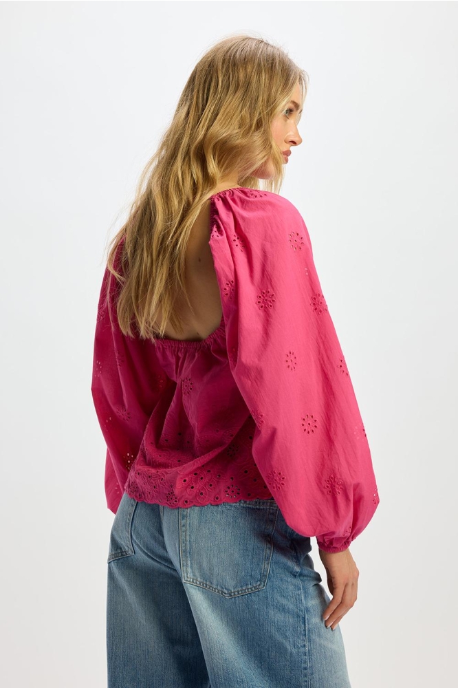 BLOUSE PUFFED SLEEVES ROSIE R2503940659 302 FUCHSIA